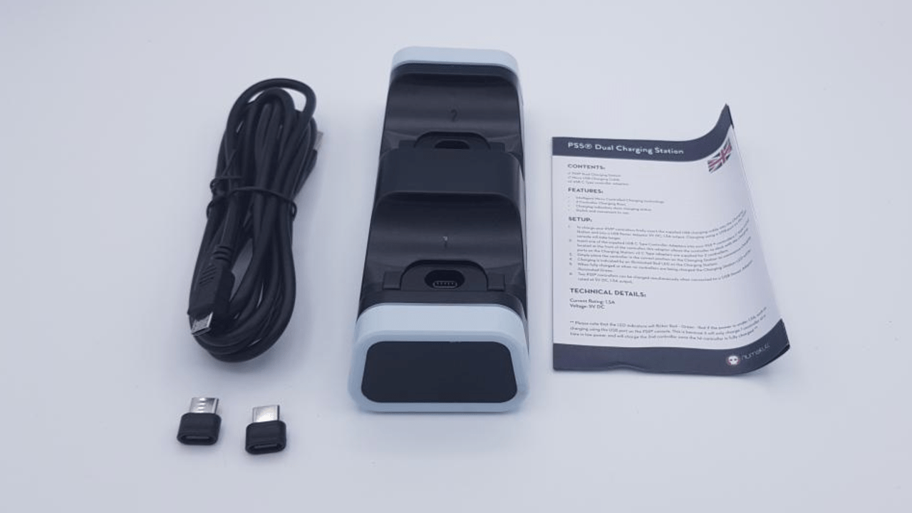 Numskull PlayStation 5 Fast Charge Twin Charging Dock - Contents