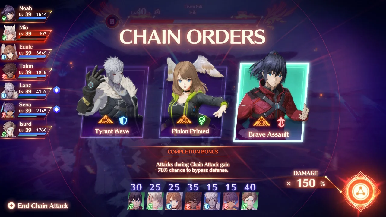 Xenoblade Chronicles 3 - Chain Orders