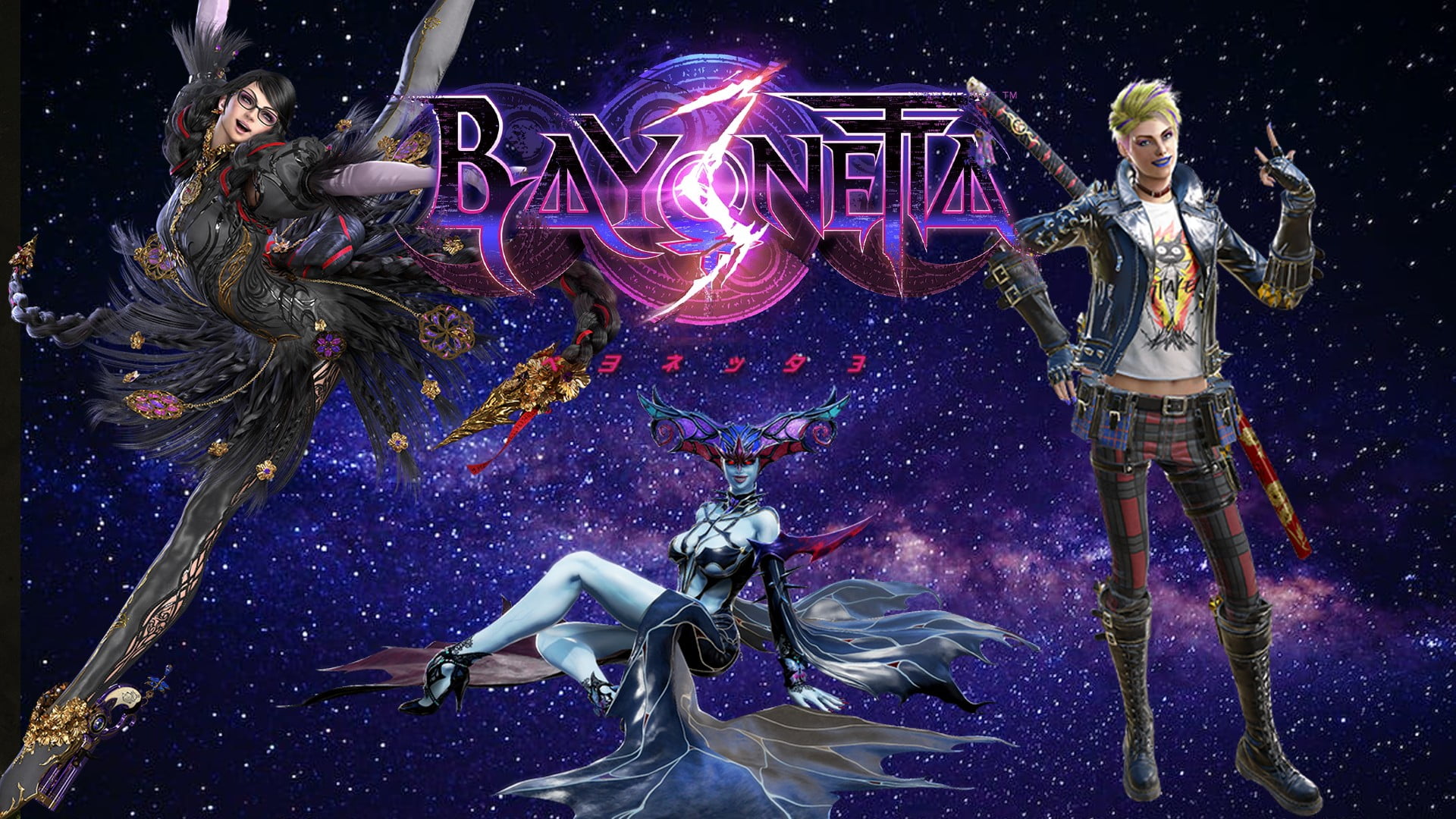 Lots of official Bayonetta 3 art