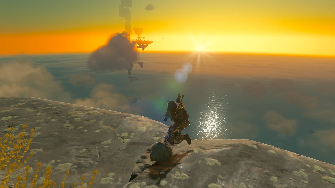 The Legend of Zelda: Tears of the Kingdom - Link and a Sunset