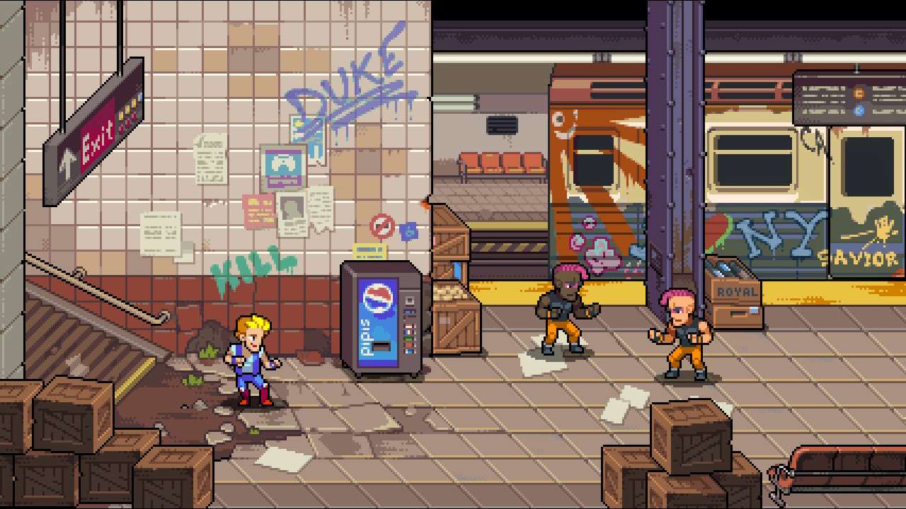 Double Dragon Gaiden: Rise of the Dragons - Subway Level