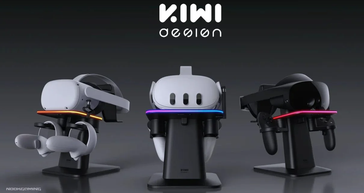KiwiDesign RGB Vertical Charging Stand for Quest 3/Quest 2/Quest Pro - Featured Image