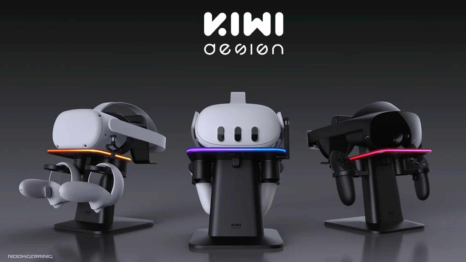 KiwiDesign RGB Vertical Charging Stand for Quest 3/Quest 2/Quest Pro -  Review - NookGaming