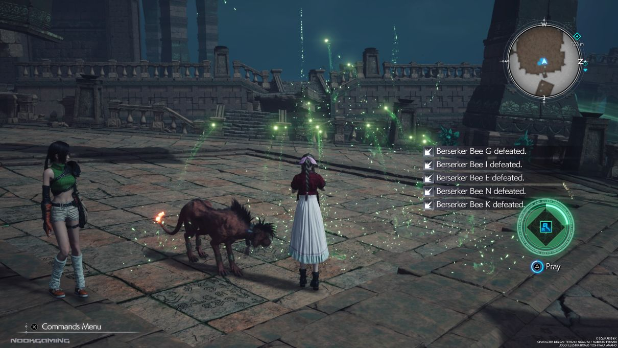 Aerith using her ability to gather livestream