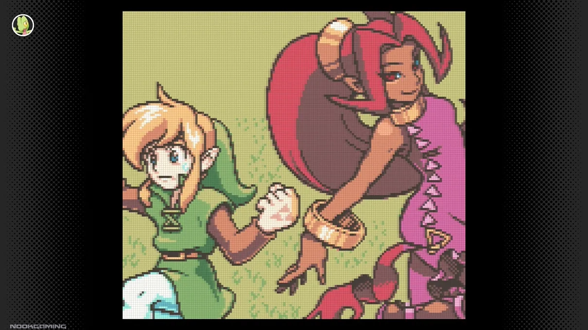 Link with Din from the Legend of Zelda: Oracle games