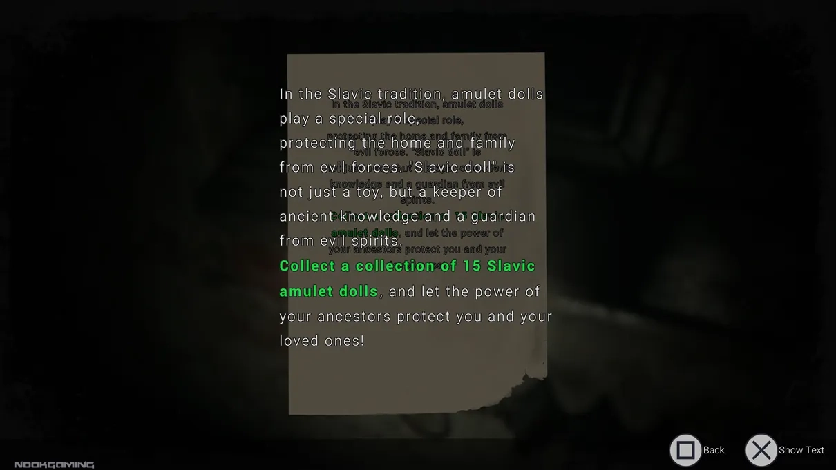 Amulet Doll letter