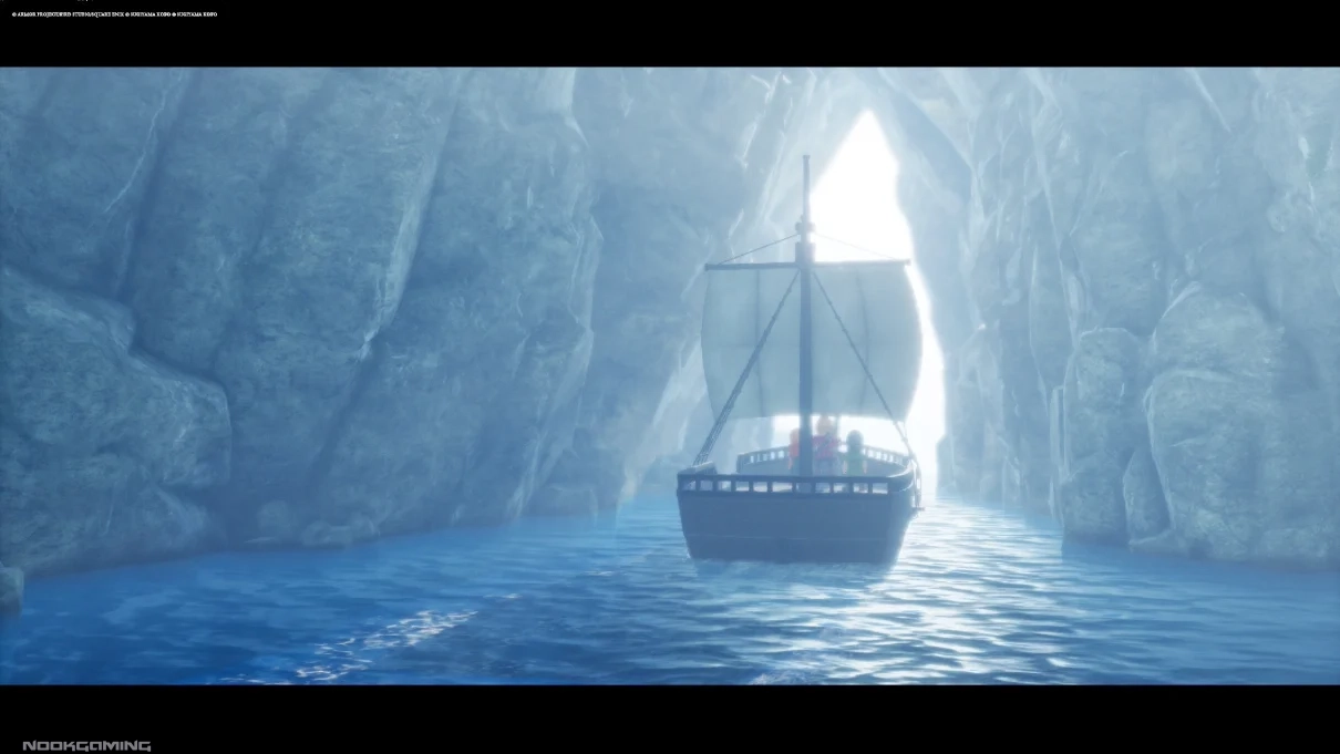 The party of Dragon Quest VII Reimagined sailing on a boat