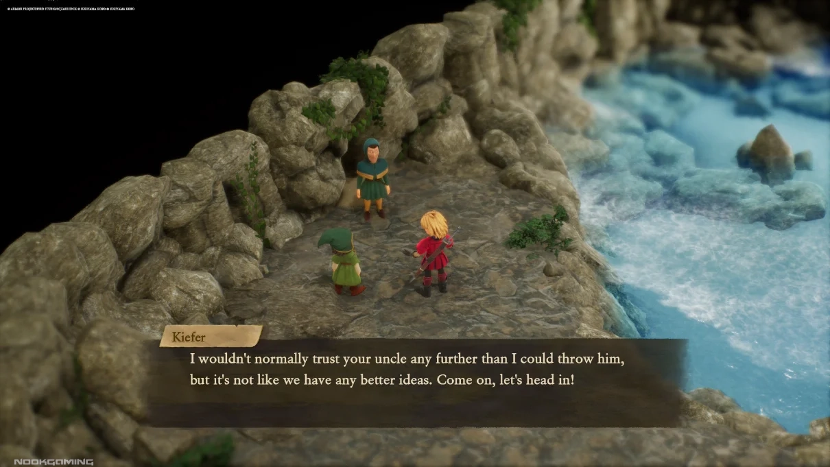 Kiefer joking to the protagonist