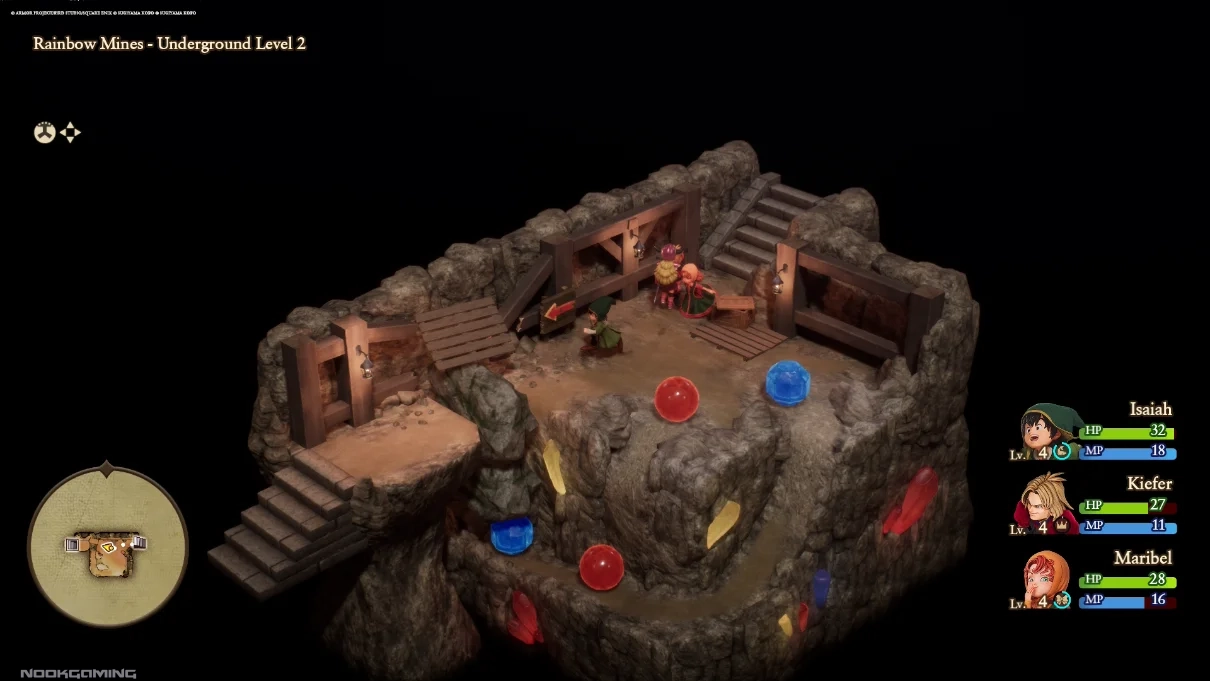 Exploring an early cave in Dragon Quest VII Reimagined