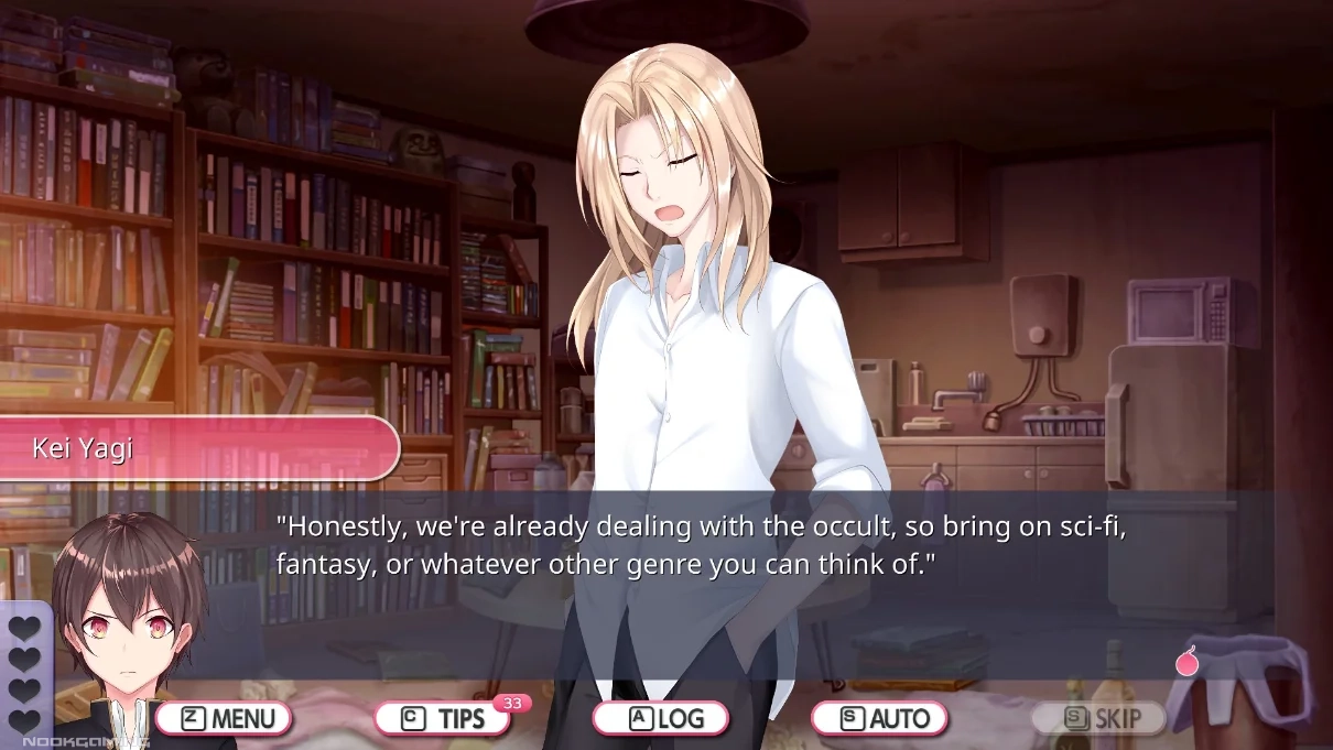 Kei discussing the supernatural with Asuka