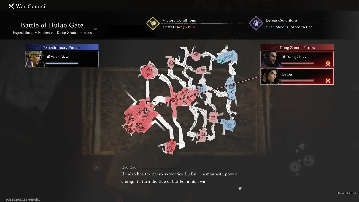 Battle map in Dynasty Warriors: Origins