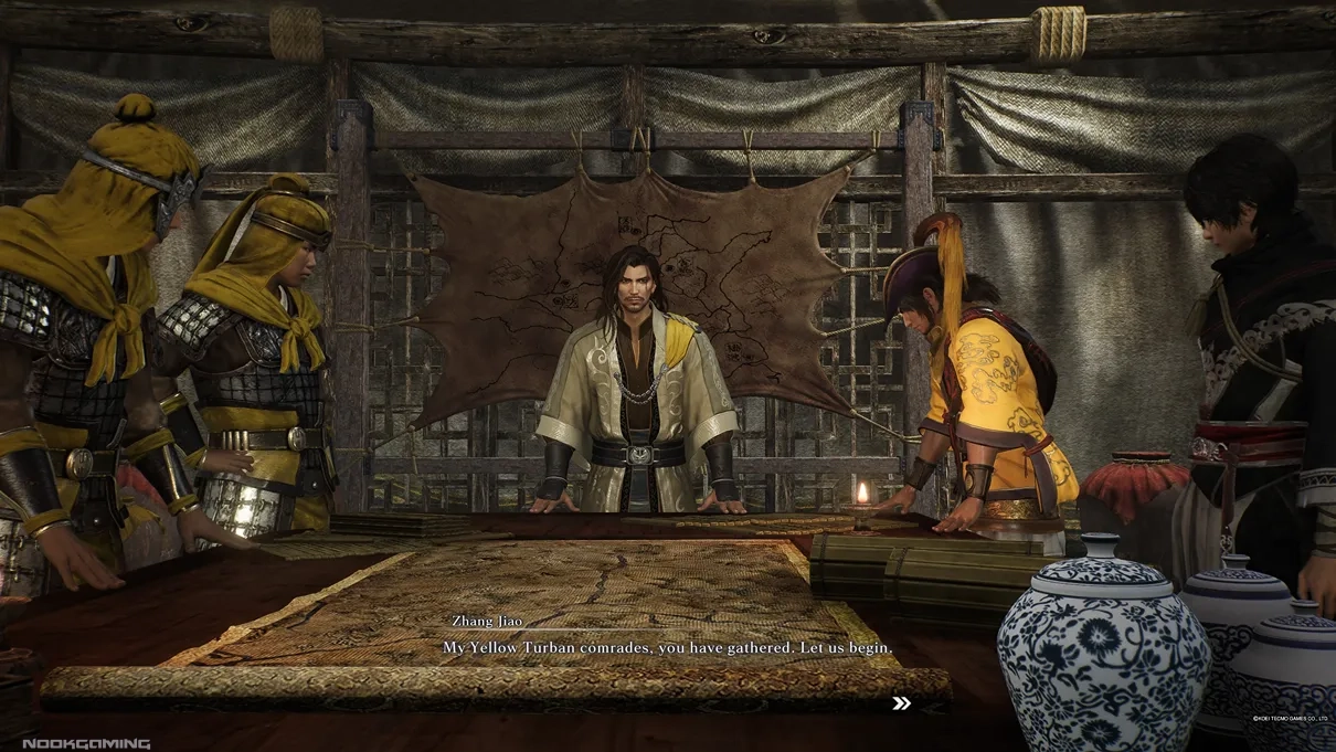 Zhang Jiao's forces in a mission meeting