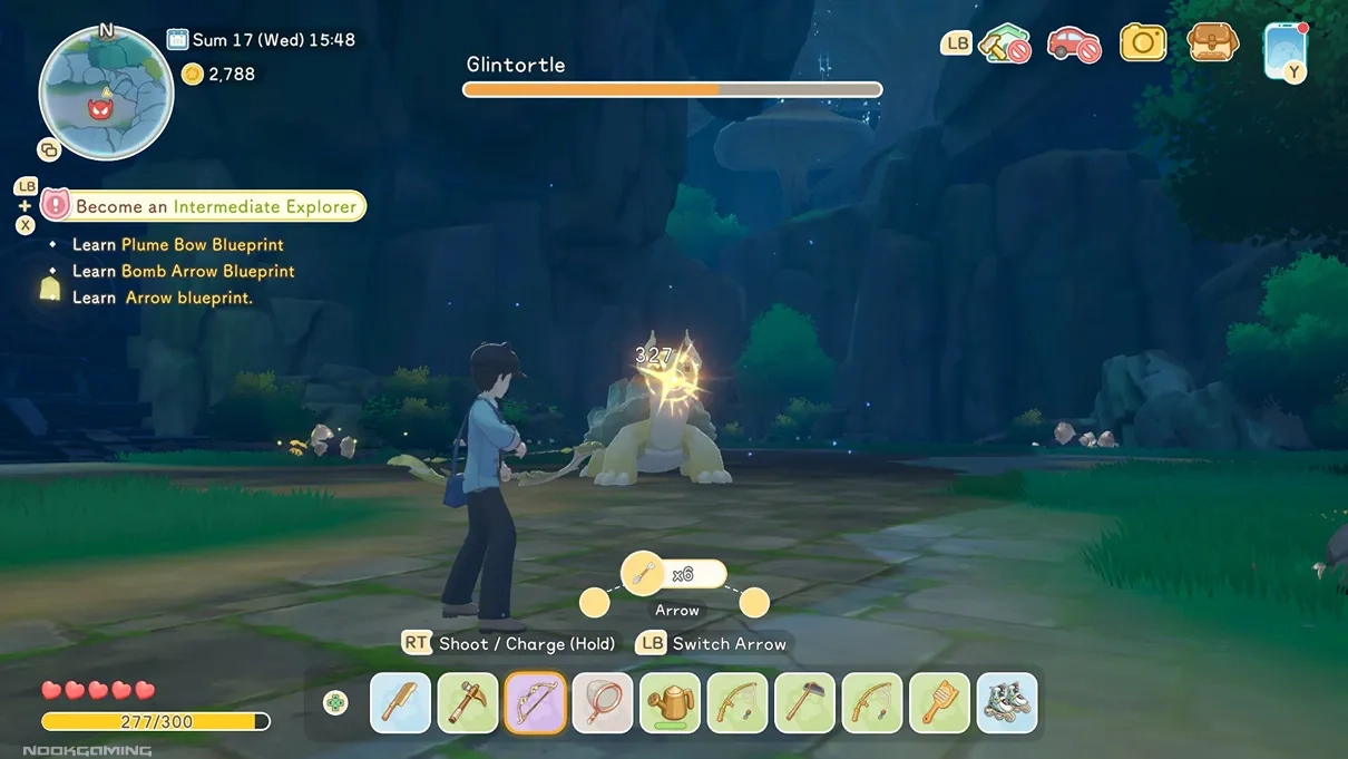 Fighting an Enemy in the Moonlit Forest (Starsand Island)