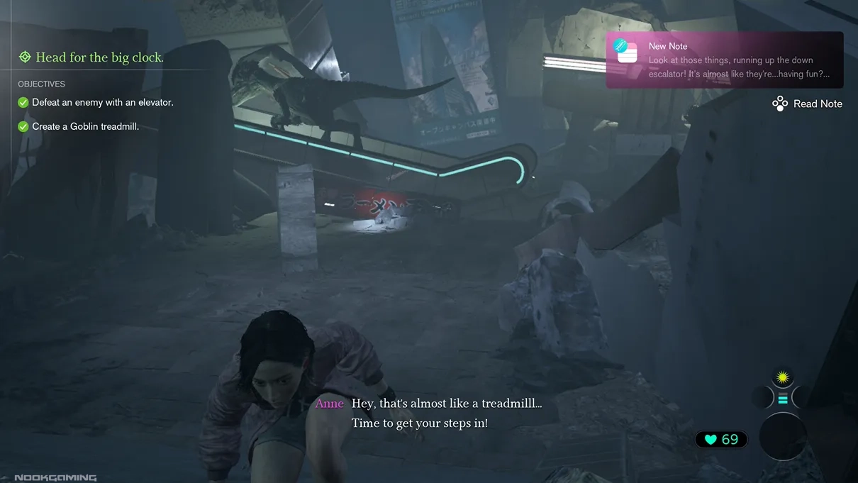 Anne quipping a cheesy one liner while in danger