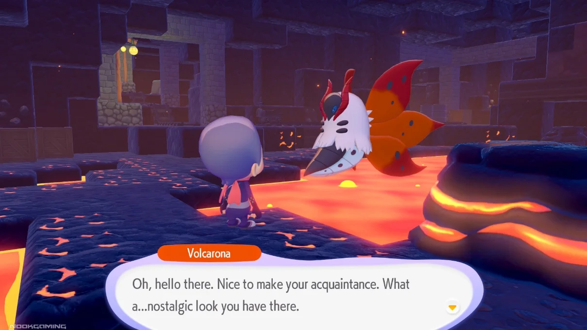 Meeting a Volcarona in Pokémon Pokopia