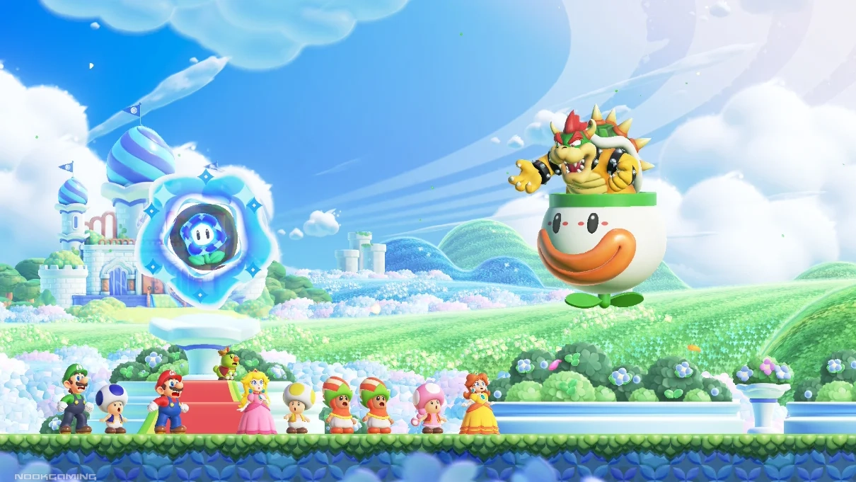 The gang meet Bowser again in Super Mario Bros. Wonder – Nintendo Switch 2 Edition + Meetup in Bellabel Park