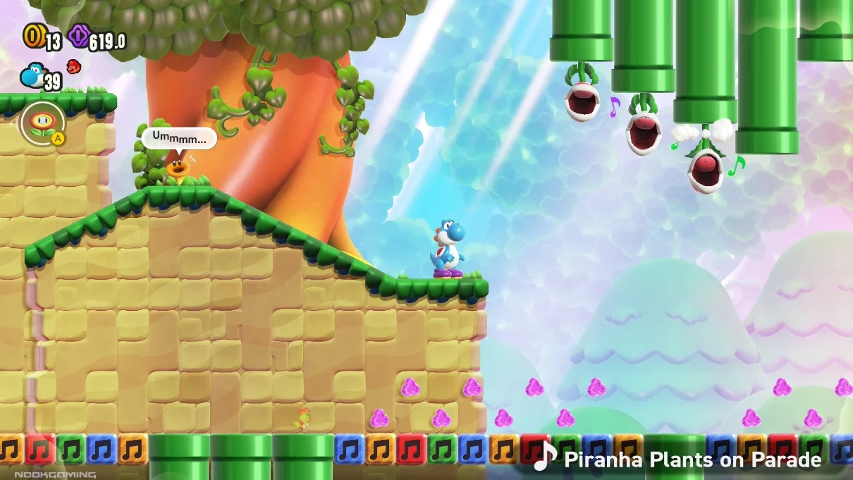 Piranhas on Parade Level in Super Mario Bros. Wonder – Nintendo Switch 2 Edition + Meetup in Bellabel Park