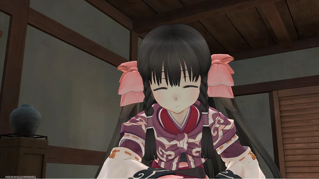 Rulutieh smiling in Utawarerumono: Zan 2
