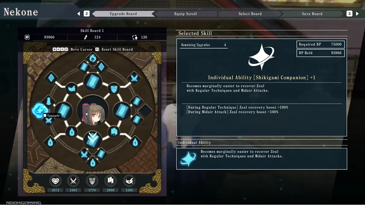 Skill board of Utawarerumono: Zan 2