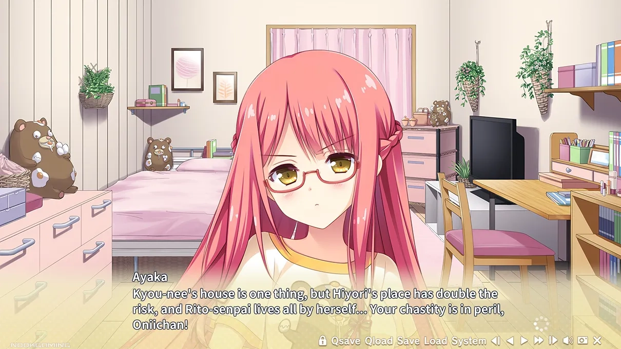 Ayaka worrying; text showing some honorifics