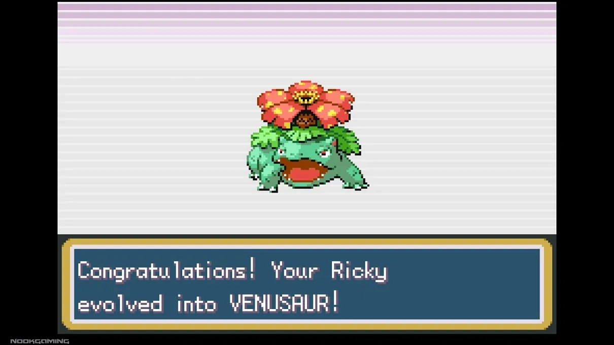 Evolving into Venusaur