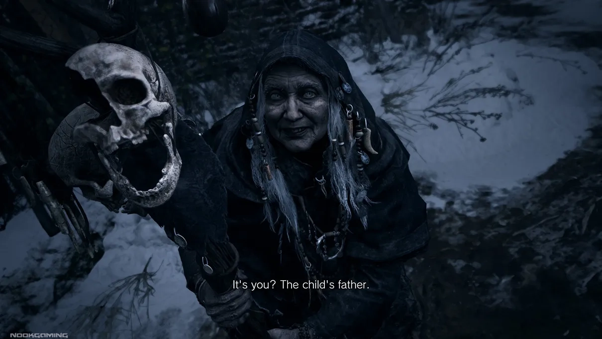 Witch holding a skull