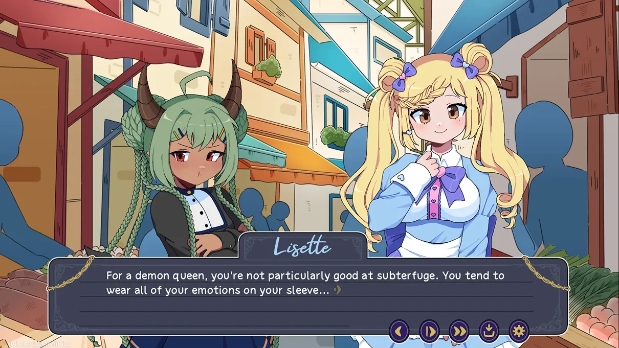 Lisette talking about Asmodeus' emotions in The Demon Queen's Dire Dilemma