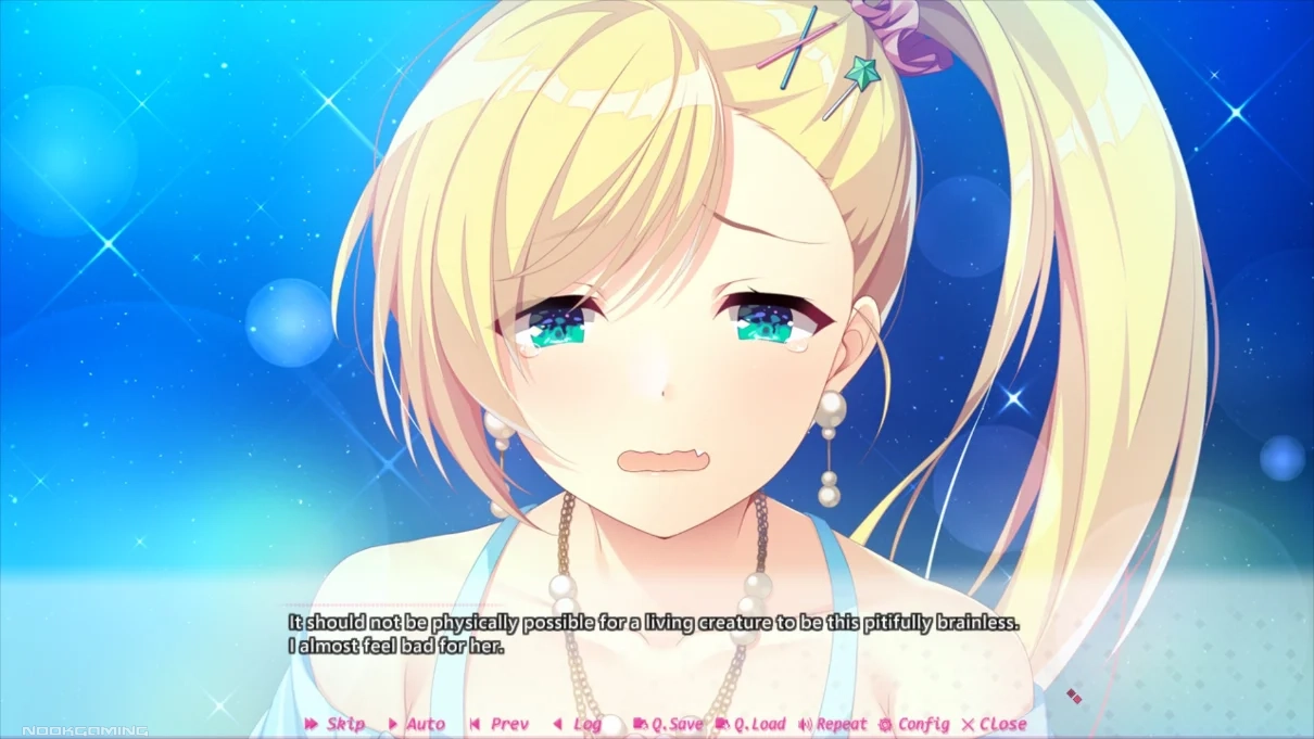 Protag mocking Yui's airheadedness in Making*Lovers: First Blush