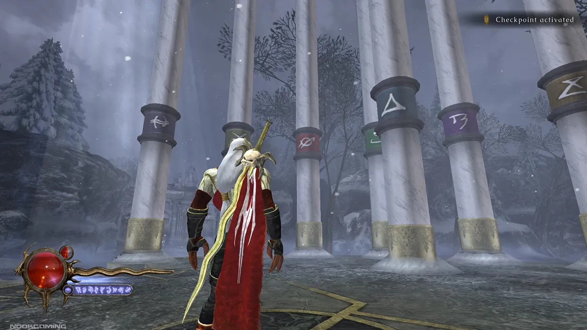 Detailed level and back view of character with sword