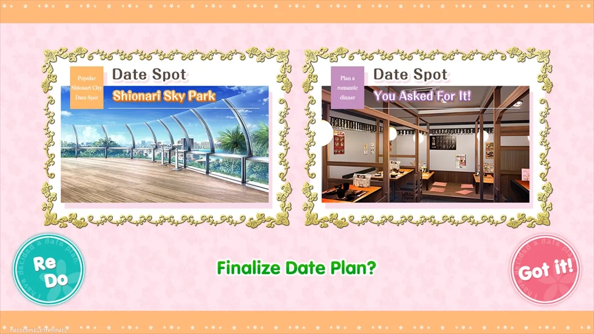 Date plan in Making*Lovers: First Blush