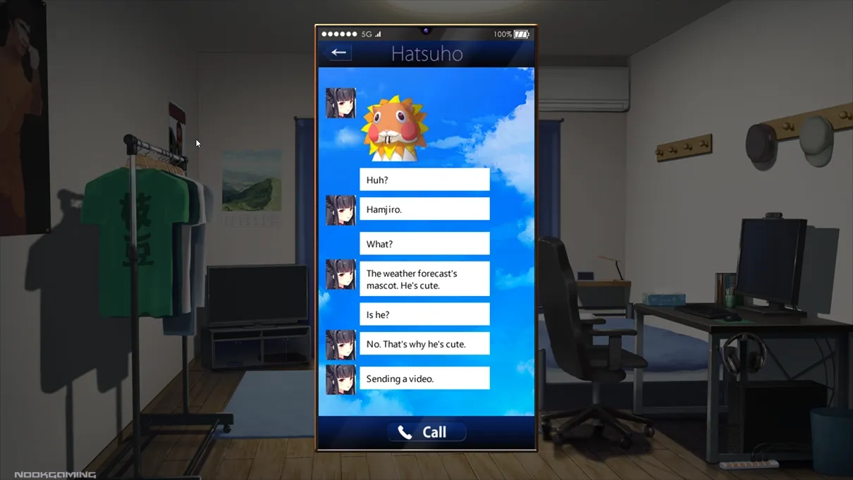 Phone conversation featuring Hamjiro from the first Making*Lovers