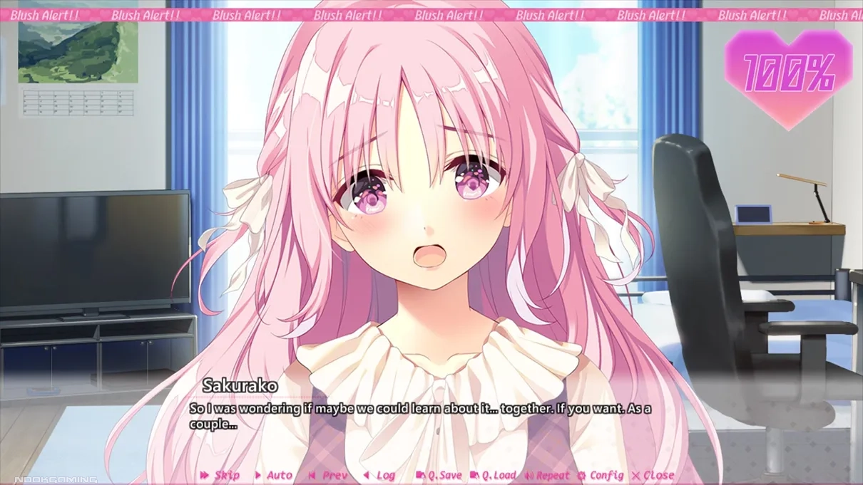 Sakurako and the blush meter