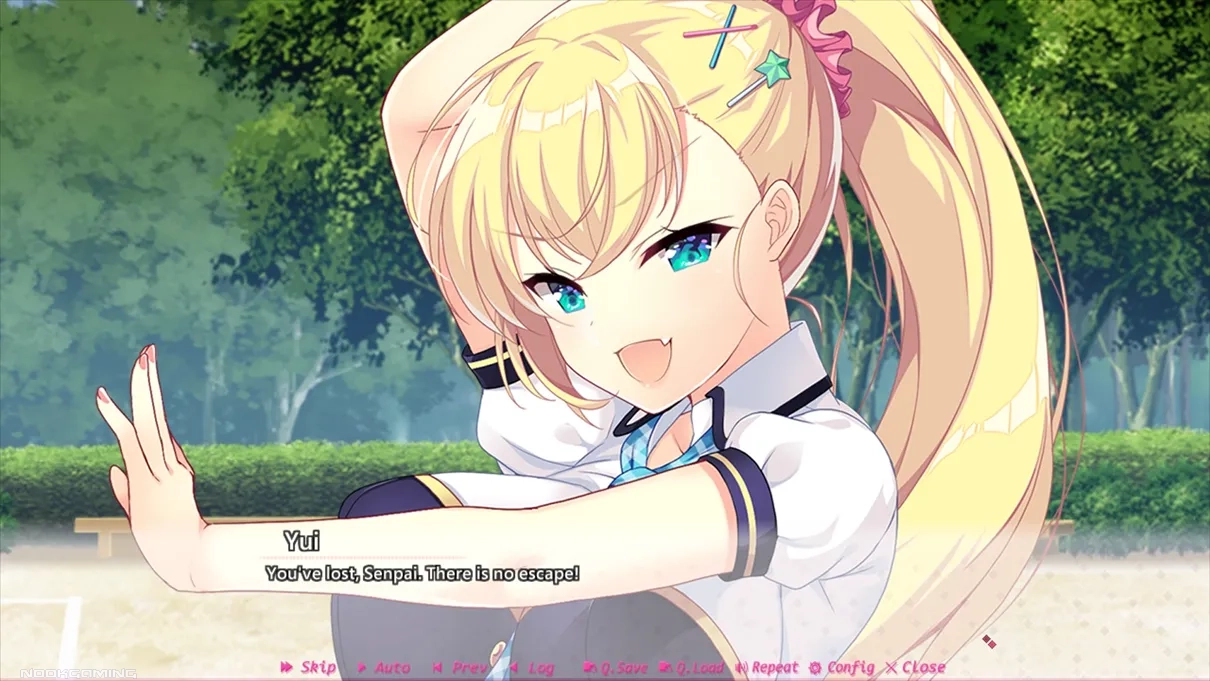 Yui blocking MC's escape