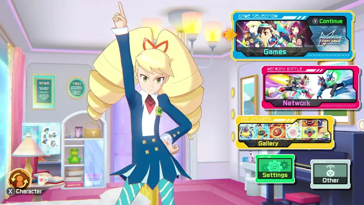Menu in Mega Man Star Force Legacy Collection