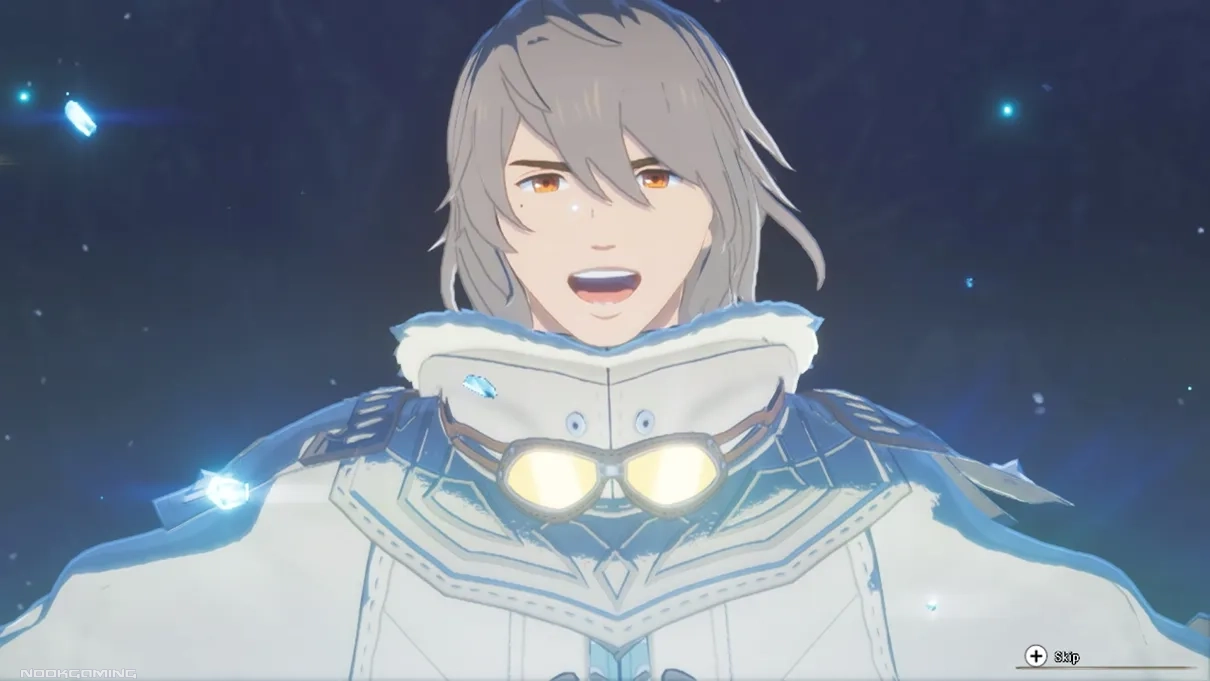 Cutscene with the protagonist's friend Simon