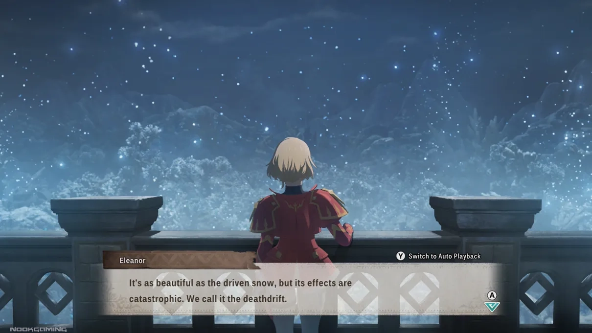 Cutscene showing the deteriorating world of Monster Hunter Stories 3: Twisted Reflection