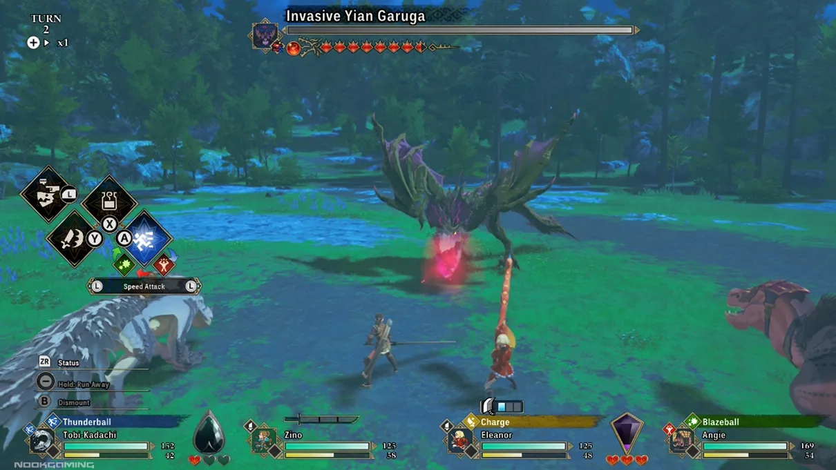 Battle screenshot from Monster Hunter Stories 3: Twisted Reflection