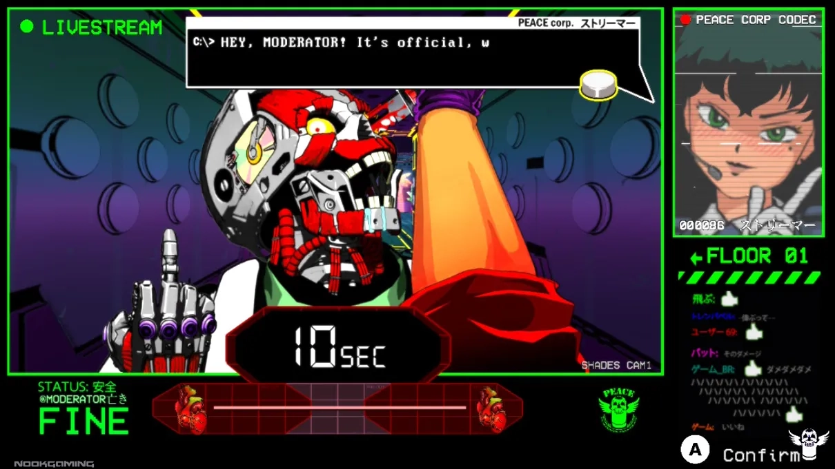 '80s anime style livestream in Mullet Madjack