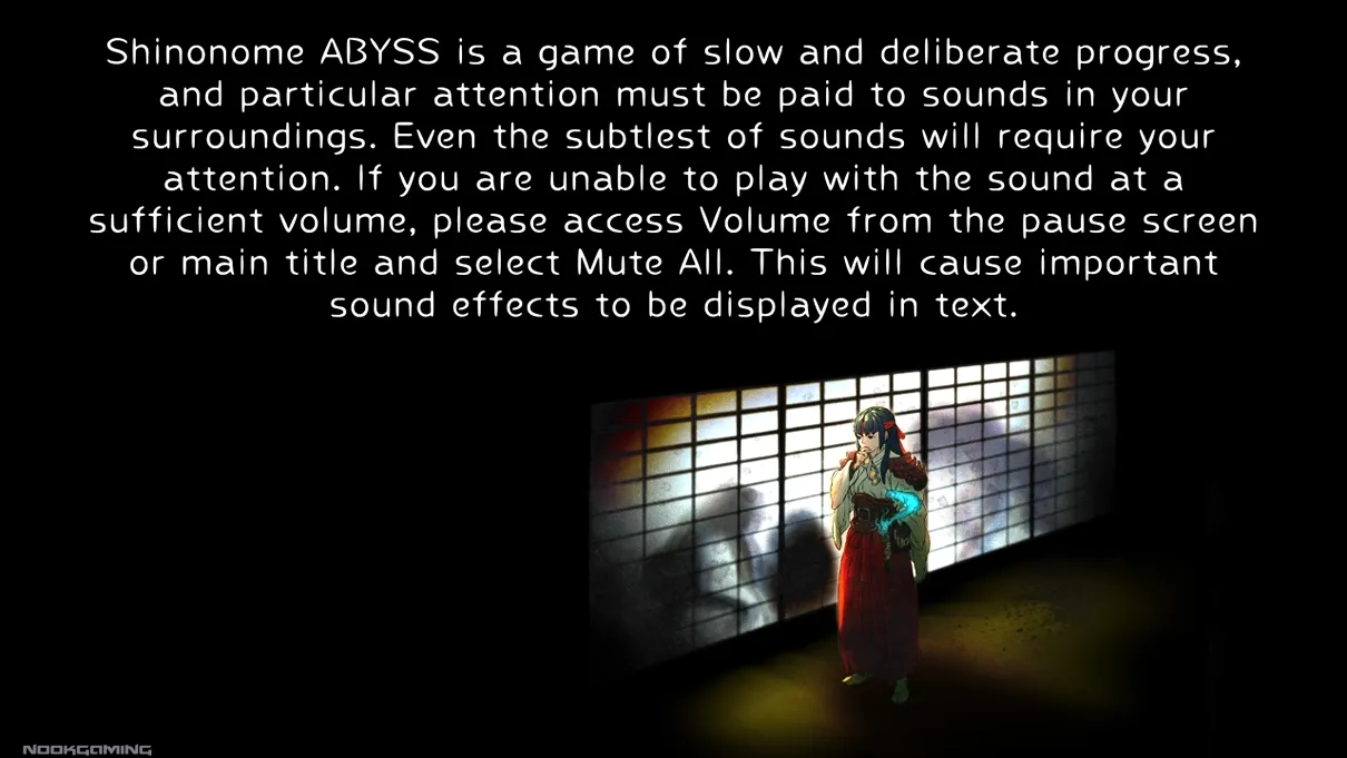 Slow nature of SHINONOME ABYSS The Maiden Exorcist