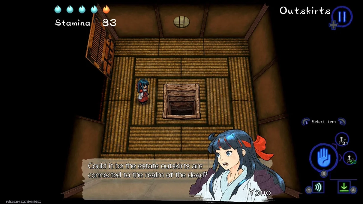 Yono theorizing that the outskirts are connected to the dead