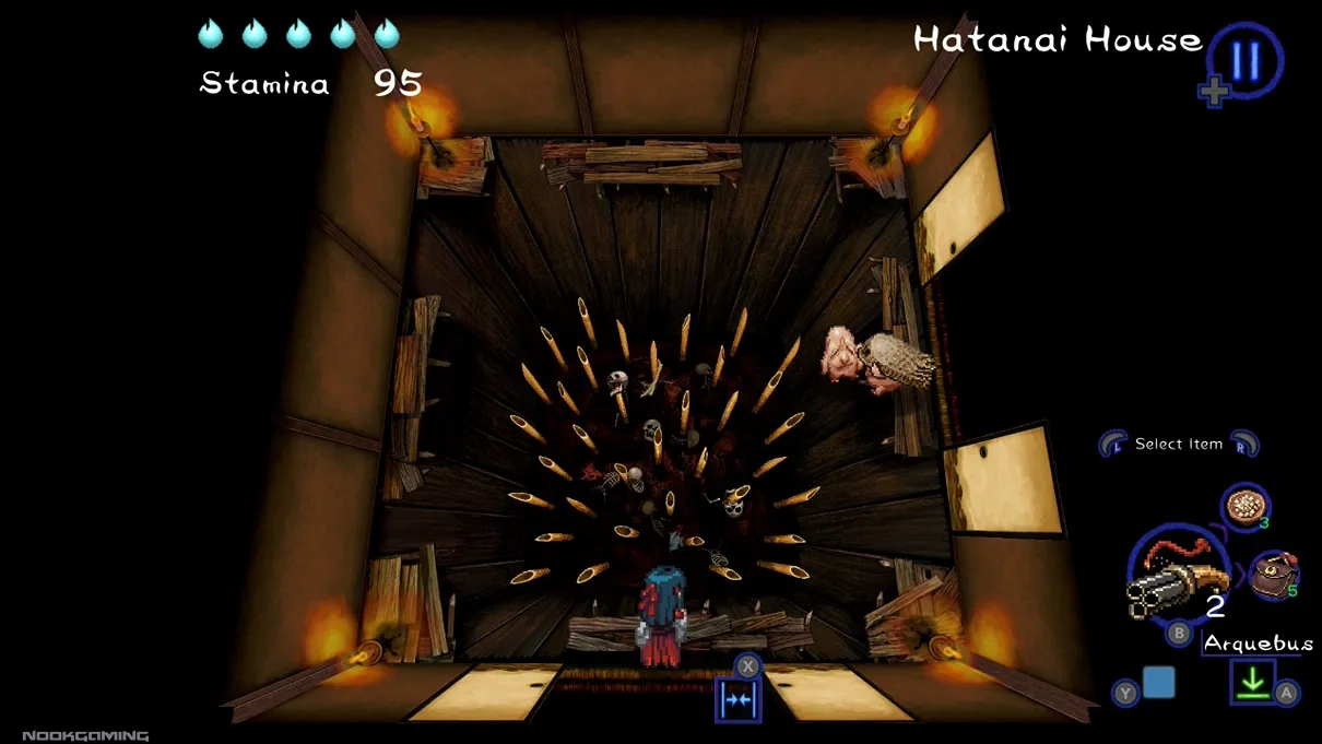 Spike pit trap in SHINONOME ABYSS The Maiden Exorcist