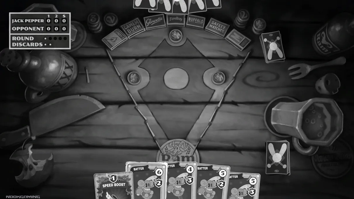 Baseball card game in Mouse: P.I. For Hire