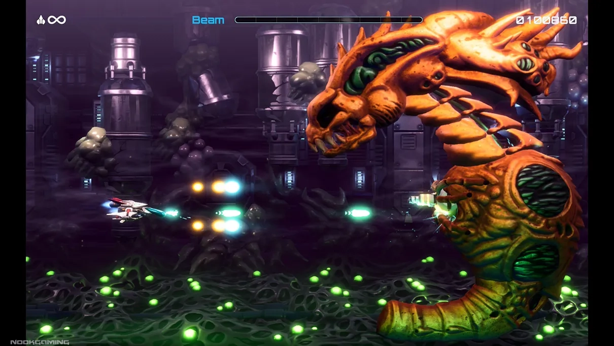 Fighting a large boss