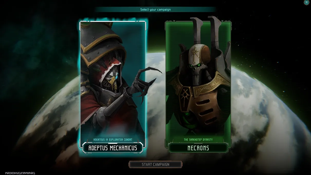 Choice of Adaptus Mechanicus or Necrons