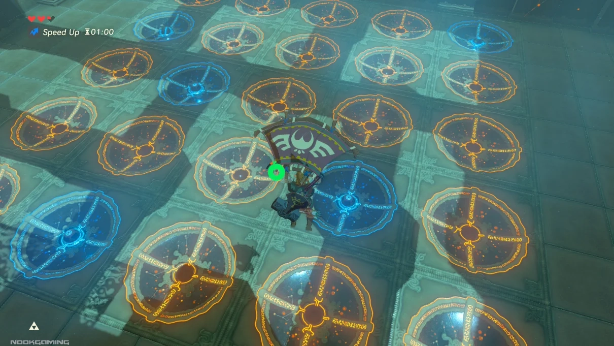 Solving a Shrine puzzle in The Legend of Zelda: Breath of the Wild - Nintendo Switch 2 Edition