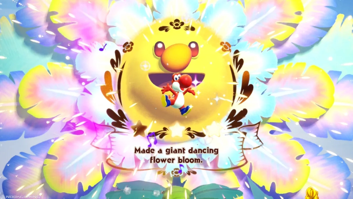 Clearing a level in Yoshi and the Mysterious Book