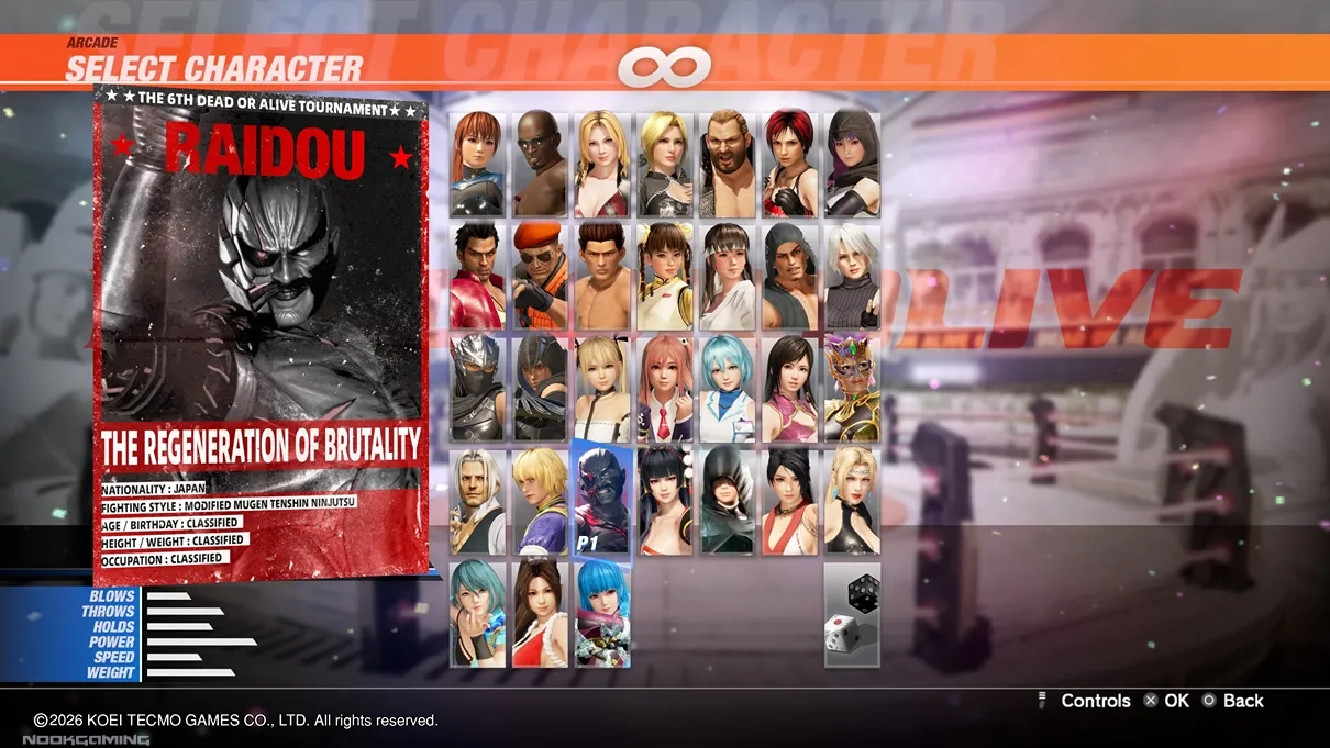Dead or Alive 6 Last Round's roster