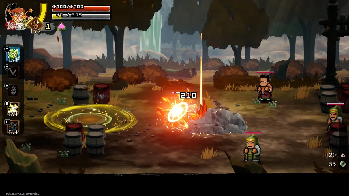 Combat with explosion