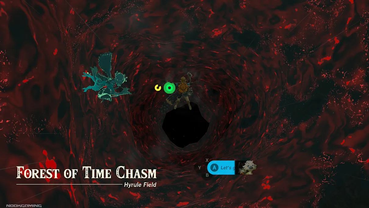 Entering the Forest of Time Chasm in The Legend of Zelda: Tears of the Kingdom - Switch 2 Edition