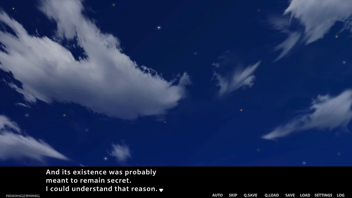 CG of a night sky with weird text alignment